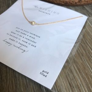 Dogeared Sparkle Ball Gold Plated 16” Necklace